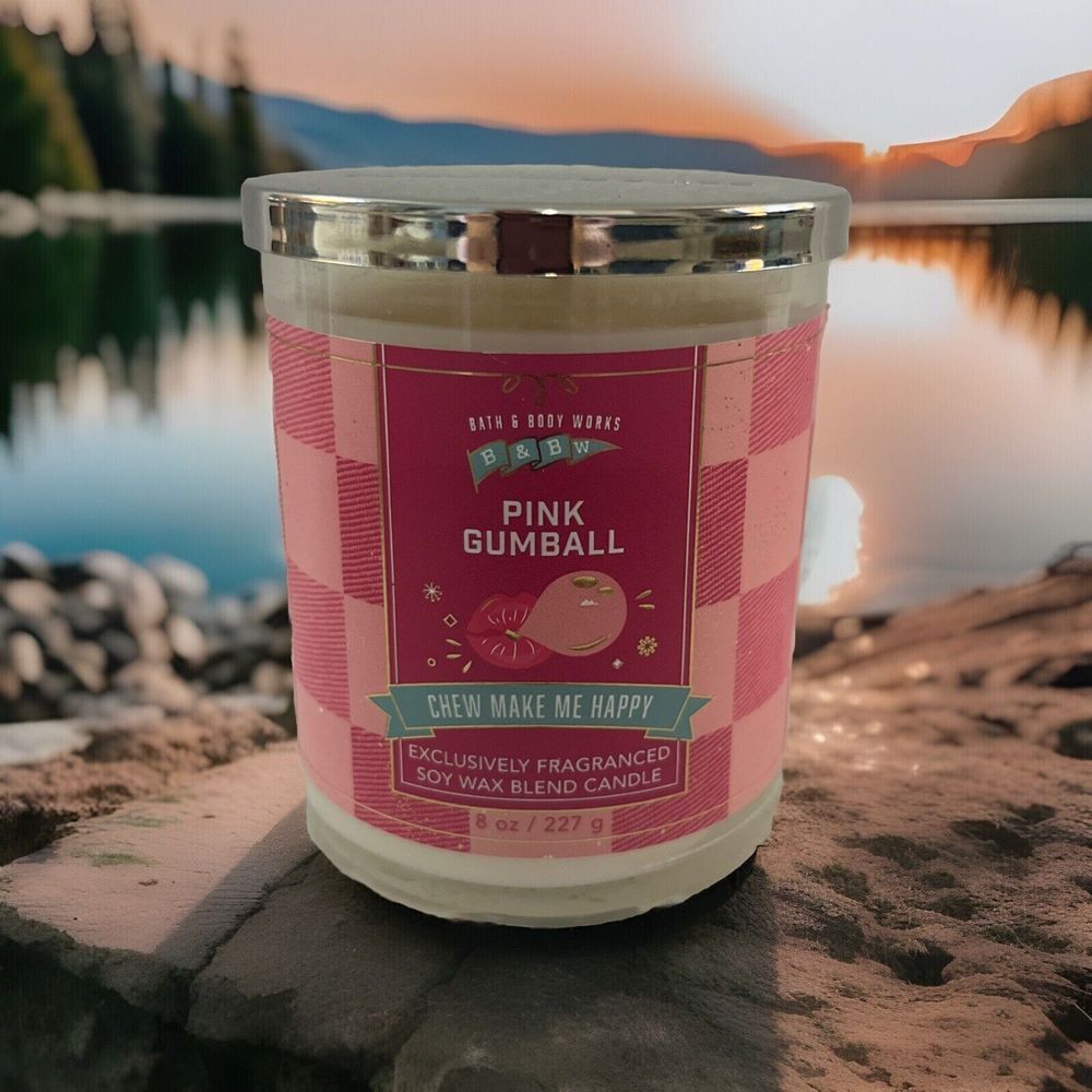 Pink Gumball Limited Edition 8 oz Bath & Body Works, 30 to 50 Burn Hrs